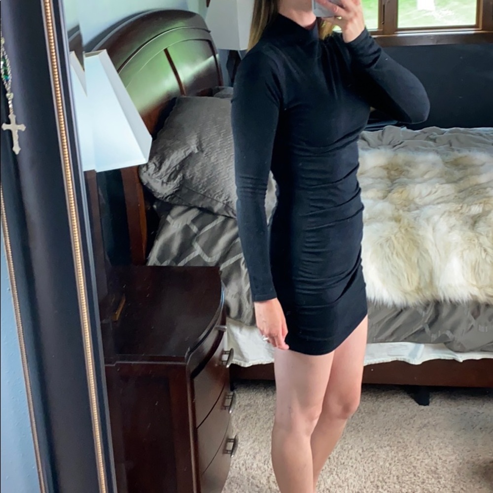 Express Turtle Neck Long Sleeve Mini Dress, Size Small - Picture 2 of 9